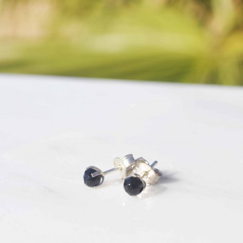Black Onix and Sterling Silver Earrings